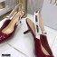 Dior Heel 6.5cm J'Adior Slingback Pumps Patent Calfskin Burgundy 2021