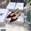 Dior J'Adior Slingback Ballerina Flats Patent Calfskin Burgundy 2021