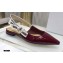 Dior J'Adior Slingback Ballerina Flats Patent Calfskin Burgundy 2021
