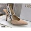 Dior Heel 9.5cm J'Adior Slingback Pumps Technical Fabric Nude 2021