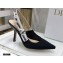 Dior Heel 9.5cm J'Adior Slingback Pumps Technical Fabric Black 2021