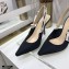 Dior Heel 9.5cm J'Adior Slingback Pumps Technical Fabric Black 2021