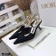 Dior Heel 6.5cm J'Adior Slingback Pumps Technical Fabric Black 2021