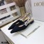 Dior J'Adior Slingback Ballerina Flats Technical Fabric Black 2021