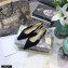 Dior J'Adior Slingback Ballerina Flats Micro Mesh Black 2021
