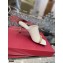 Valentino Sculpted Heel 6.5cm Rockstud Slide Sandals White/Nude 2021