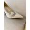 Jimmy Choo Heel 8.5cm SARESA Pumps White with Crystal Embellishment 2021