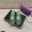 Chanel Resin CC Logo Espadrilles Mules Green 2021