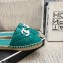 Chanel Resin CC Logo Espadrilles Mules Turquoise Green 2021
