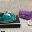 Chanel Resin CC Logo Espadrilles Turquoise Green 2021