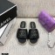 Chanel Chain CC Logo Espadrilles Mules Slipper Sandals Black 2021