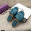 Chanel Chain CC Logo Espadrilles Mules Slipper Sandals Blue 2021