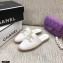 Chanel Chain CC Logo Espadrilles Mules White 2021