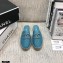 Chanel Chain CC Logo Espadrilles Mules Blue 2021