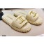 Chanel CC Logo Cord Mules G36923 Light Beige 2021