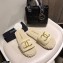 Chanel CC Logo Cord Mules G36923 Light Beige 2021