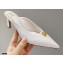 Valentino Heel 6.5cm Calfskin Roman Maxi Stud Mules White 2021
