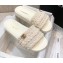 Chanel Pearl CC Logo Mules White 2021