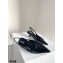 Prada Gabardine Slingback Pumps Black with Triangle Logo 2021