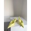 Prada Gabardine Slingback Pumps Yellow with Triangle Logo 2021
