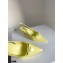 Prada Gabardine Slingback Pumps Yellow with Triangle Logo 2021