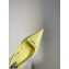 Prada Gabardine Slingback Pumps Yellow with Triangle Logo 2021