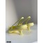 Prada Gabardine Slingback Pumps Yellow with Triangle Logo 2021