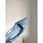 Prada Gabardine Slingback Pumps Sky Blue with Triangle Logo 2021