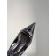 Prada Gabardine Slingback Pumps Metallic Silver with Triangle Logo 2021