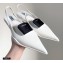Prada Gabardine Slingback Pumps White with Tongue 2021