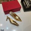 Valentino Heel 6.5cm Calfskin Roman Maxi Stud Mules Gold 2021