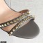 Valentino Heel 7.5cm/10.5cm Rockstud Sandals Gray 2021