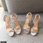 Valentino Heel 7.5cm/10cm Rockstud Sandals Light Gray 2021