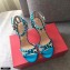 Valentino Heel 7.5cm/10cm Rockstud Sandals Blue 2021