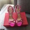 Valentino Heel 7.5cm/10cm Rockstud Sandals Fuchsia 2021