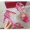 Valentino Heel 7.5cm/10cm Rockstud Sandals Fuchsia 2021