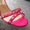 Valentino Heel 7.5cm/10cm Rockstud Sandals Fuchsia 2021