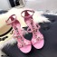 Dolce & Gabbana Rose and Crystal Sandals Pink 2021
