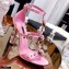 Dolce & Gabbana Rose and Crystal Sandals Pink 2021