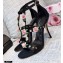Dolce & Gabbana Rose and Crystal Sandals Black 2021