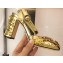 Dolce & Gabbana Heel 8.5cm Crystal Sandals Gold 2021