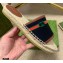 Gucci Interlocking G and Web Embroidered Canvas Espadrilles Slides Black 2021