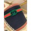 Gucci Interlocking G and Web Embroidered Canvas Espadrilles Slides Black 2021