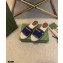 Gucci Interlocking G and Web Embroidered Canvas Espadrilles Slides Dark Blue 2021