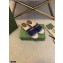 Gucci Interlocking G and Web Embroidered Canvas Espadrilles Slides Dark Blue 2021