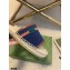 Gucci Interlocking G and Web Embroidered Canvas Espadrilles Slides Dark Blue 2021