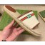 Gucci Interlocking G and Web Embroidered Canvas Espadrilles Slides White 2021