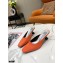 Givenchy Asymmetrical Heel 6.5cm Mules Orange 2021