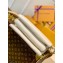 Louis Vuitton Monogram-embossed Lambskin Coussin PM Bag M57793 Cream 2021