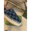 Gucci Washed GG Jacquard Denim Espadrilles Dark Blue 2021